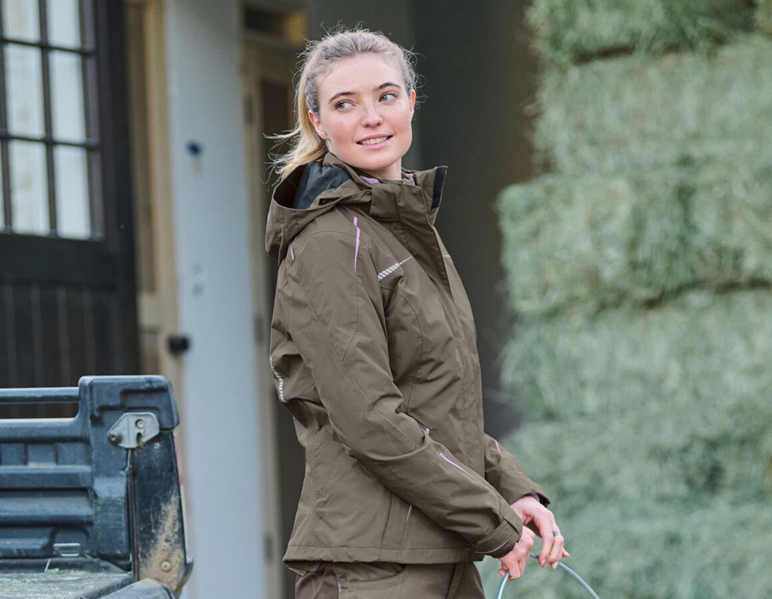 Work Jackets: 3 in 1 functional jacket e.s.motion 2020, ladies' + stone/lavender 2