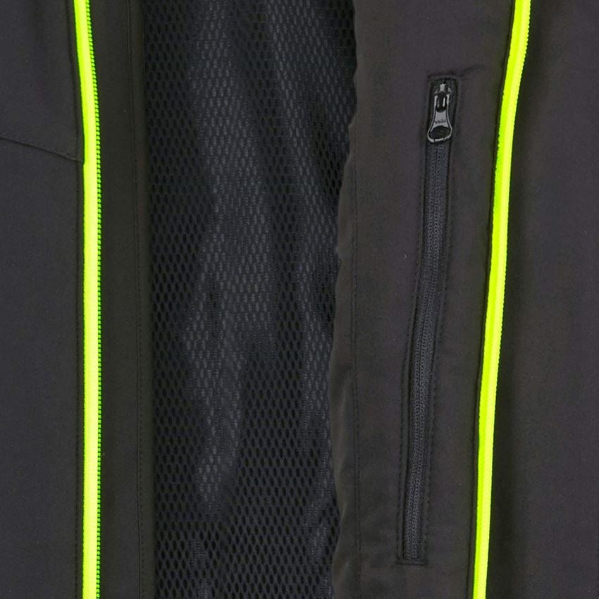 Work Jackets: Winter softshell jacket e.s.motion 2020, men's + black/high-vis yellow/high-vis orange 2