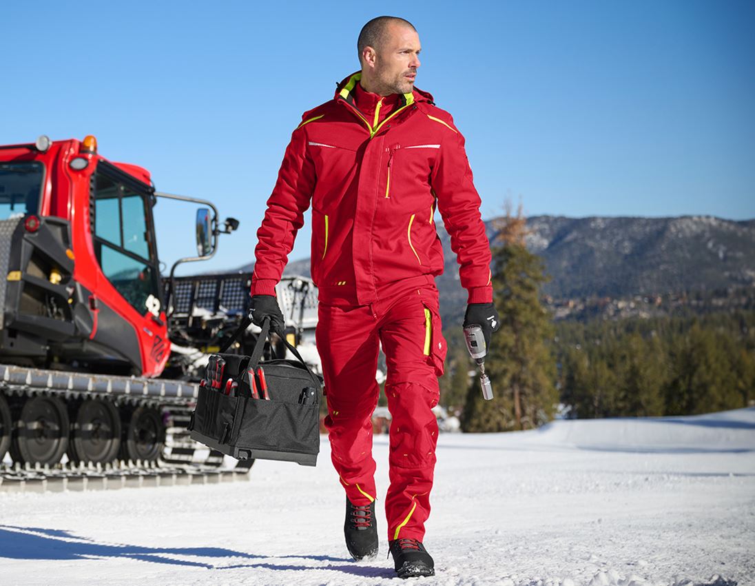 Topics: Winter softshell jacket e.s.motion 2020, men's + fiery red/high-vis yellow 4
