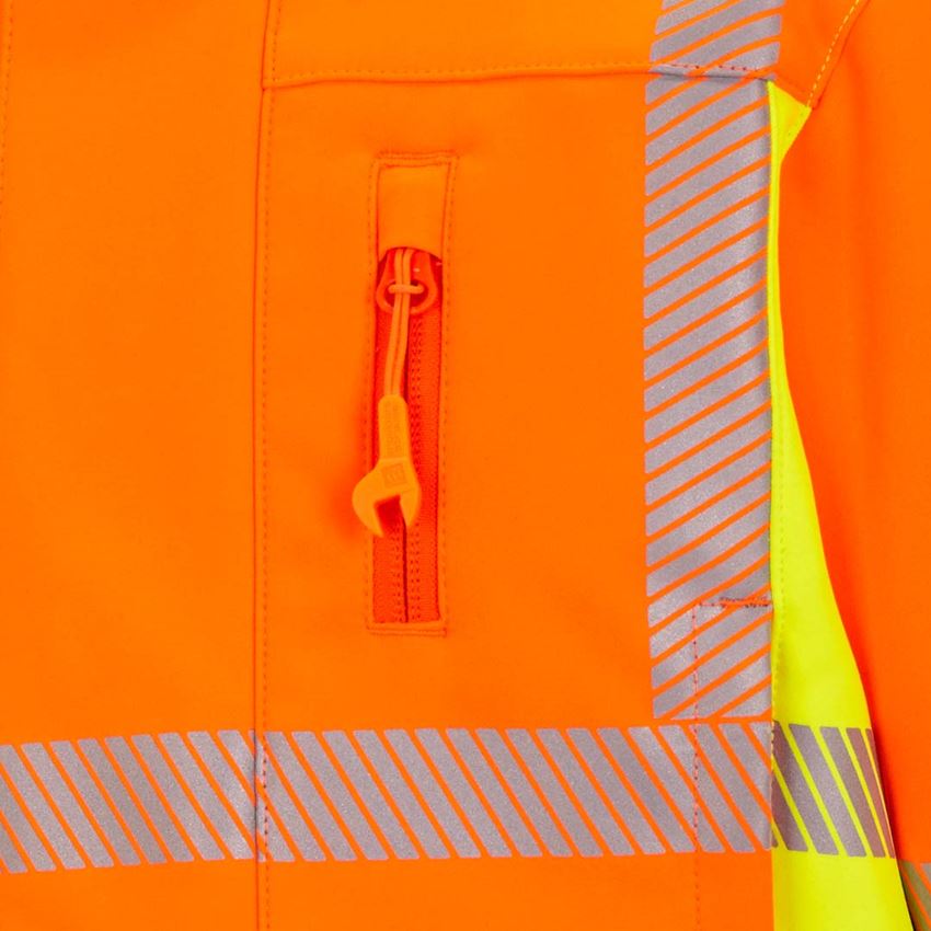 Jackets: High-vis winter softsh. jacket e.s.motion 2020,c + high-vis orange/high-vis yellow 2