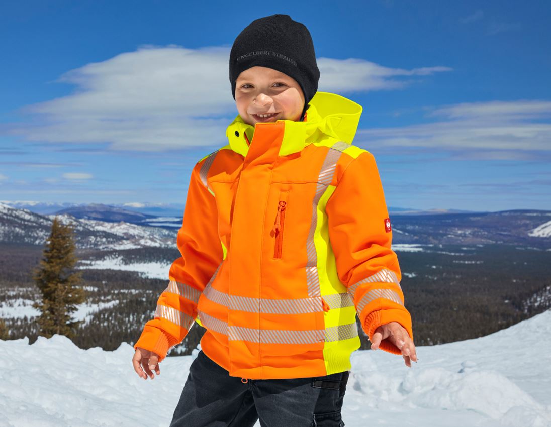 Jackets: High-vis winter softsh. jacket e.s.motion 2020,c + high-vis orange/high-vis yellow