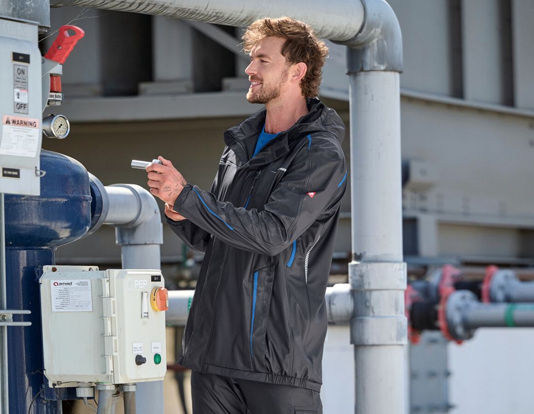 Topics: Rain jacket e.s.motion 2020 superflex + graphite/gentianblue 2