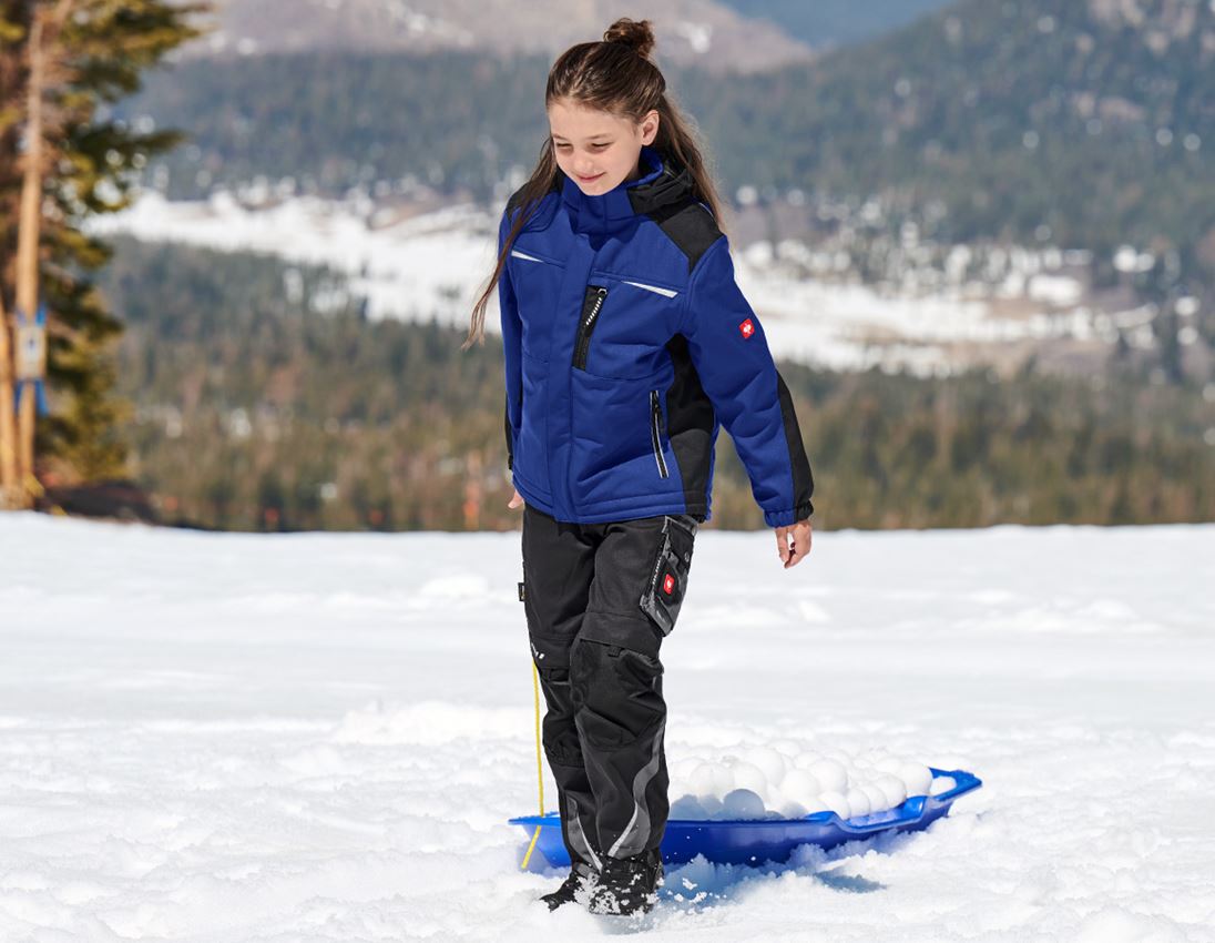 Jackets: Children's softshell jacket e.s.motion + royalblue/black 1