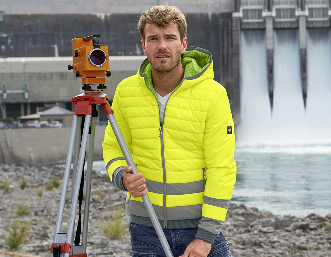 Topics: High-vis reversible jacket e.s.motion ten + high-vis yellow/granite