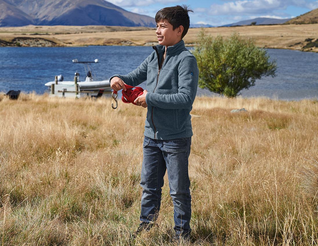 Jakker: Fleecejakke e.s.vintage, børn + aktikblå melange 1