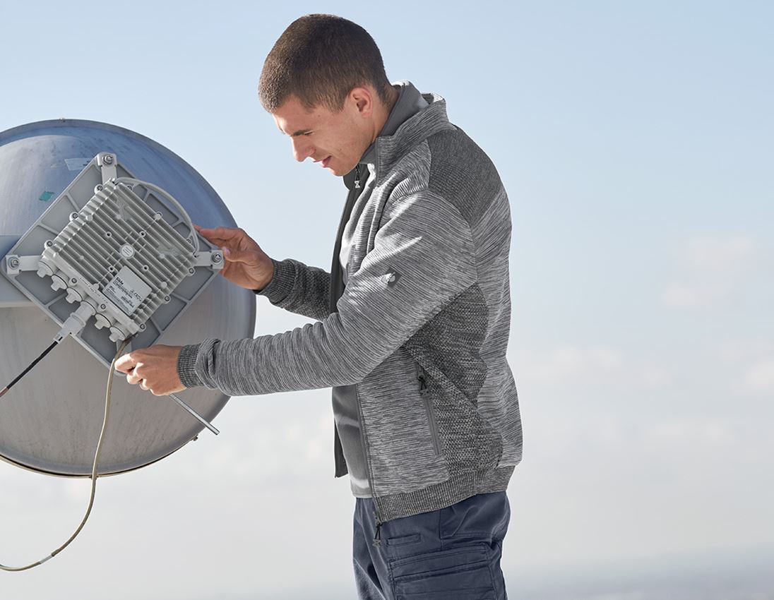 Work Jackets: Knitted jacket e.s.motion ten + granite 1