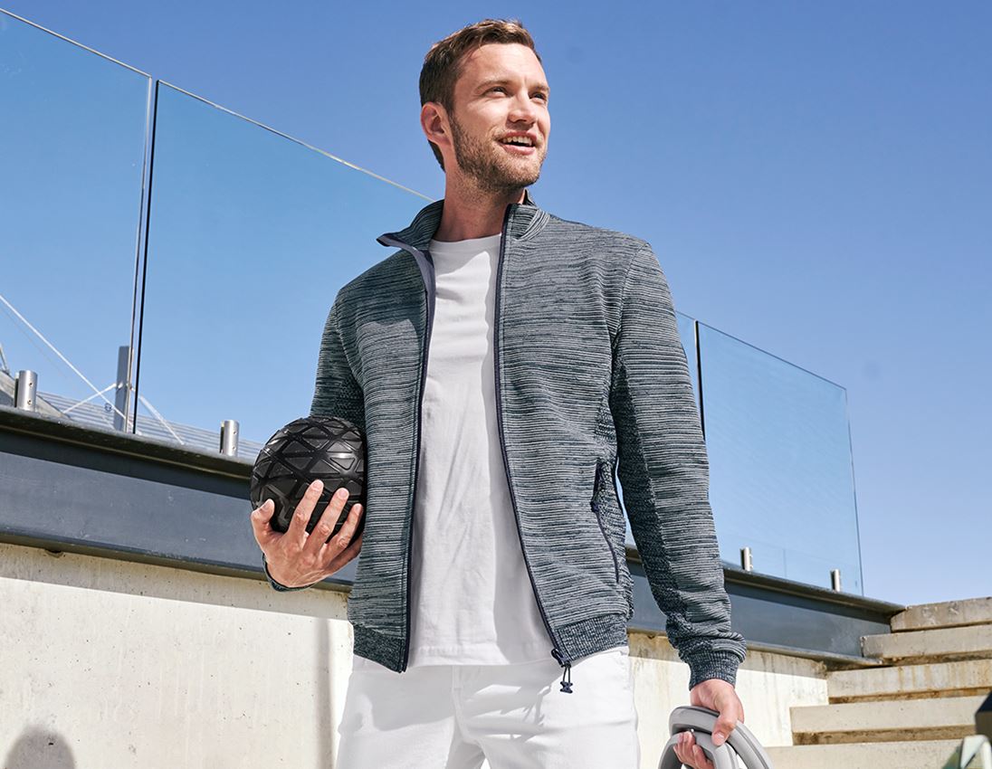 Work Jackets: Knitted jacket e.s.motion ten + slateblue 2