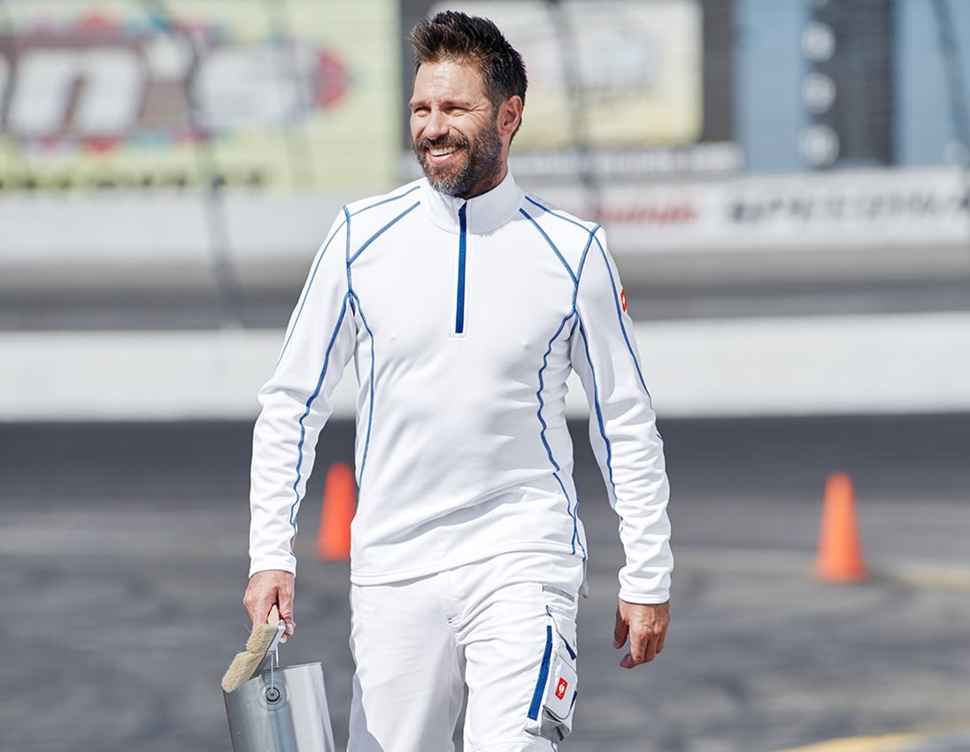 Clothing: SET:Winter softshell jacket+troyer e.s.motion 2020 + white/gentianblue