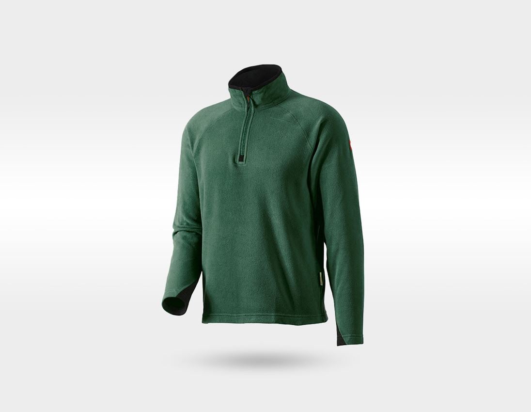 Tøjsæt: SÆT: Softshelljakke e.s.motion + microfleecetrøje + grøn/sort