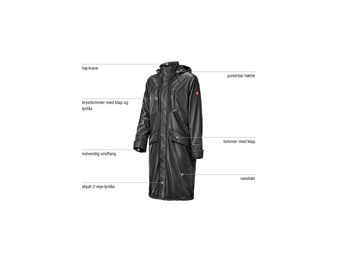 Arbejdsjakker: Regnparka e.s.line.nordic + sort 1