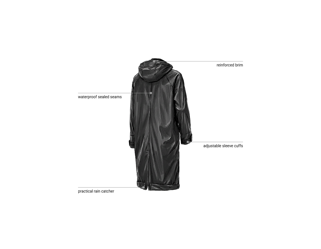 Work Jackets: Rain Parka e.s.line.nordic + black 2