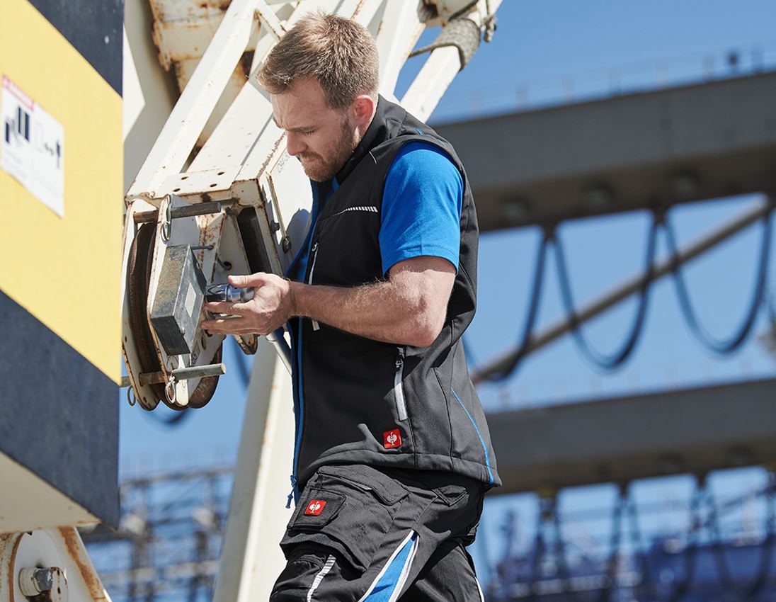 Arbejdsveste: Softshellvest e.s.motion 2020 + grafit/ensianblå 3