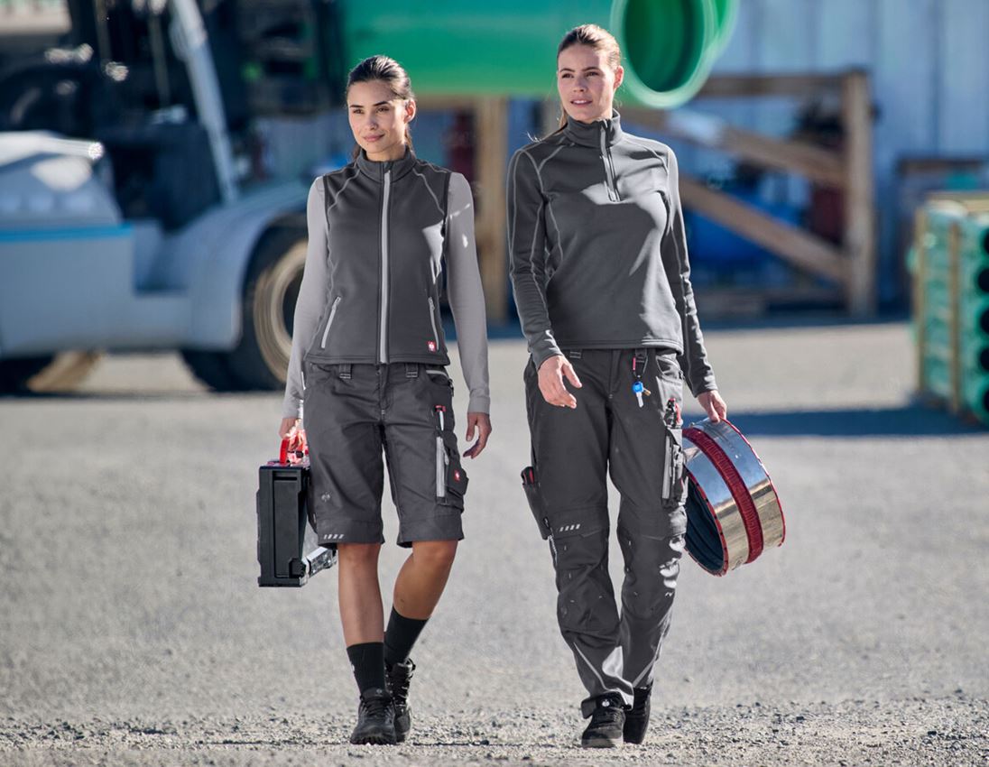 Arbejdsveste: Vest thermo stretch e.s.motion 2020, damer + antracit/platin 2