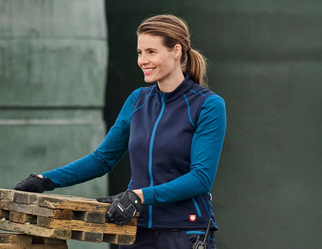 Work Body Warmer: Funct. bodyw. thermo stretch e.s.motion 2020,lad. + navy/atoll 1