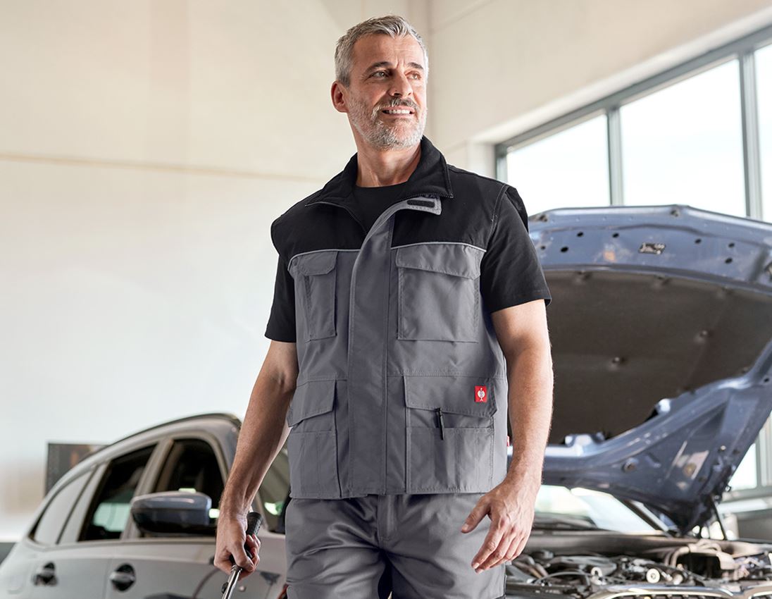 Arbejdsveste: Vest e.s.image + grå/sort