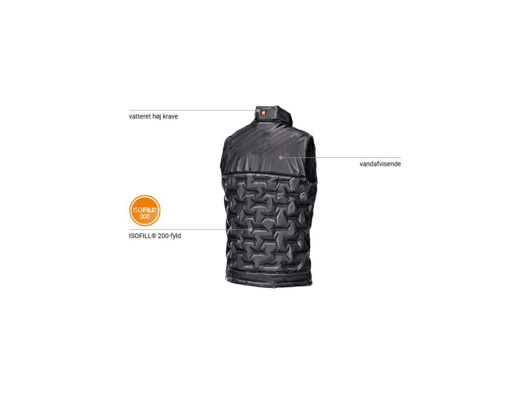 Arbejdsveste: Vintervest Padded e.s.line.core + sort 2