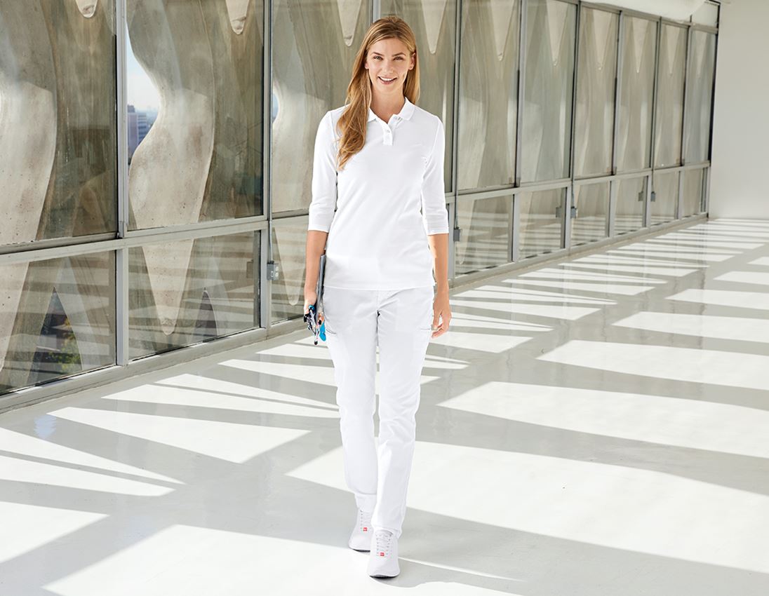 Work Trousers: e.s. Trousers  Chino, ladies' + white 1