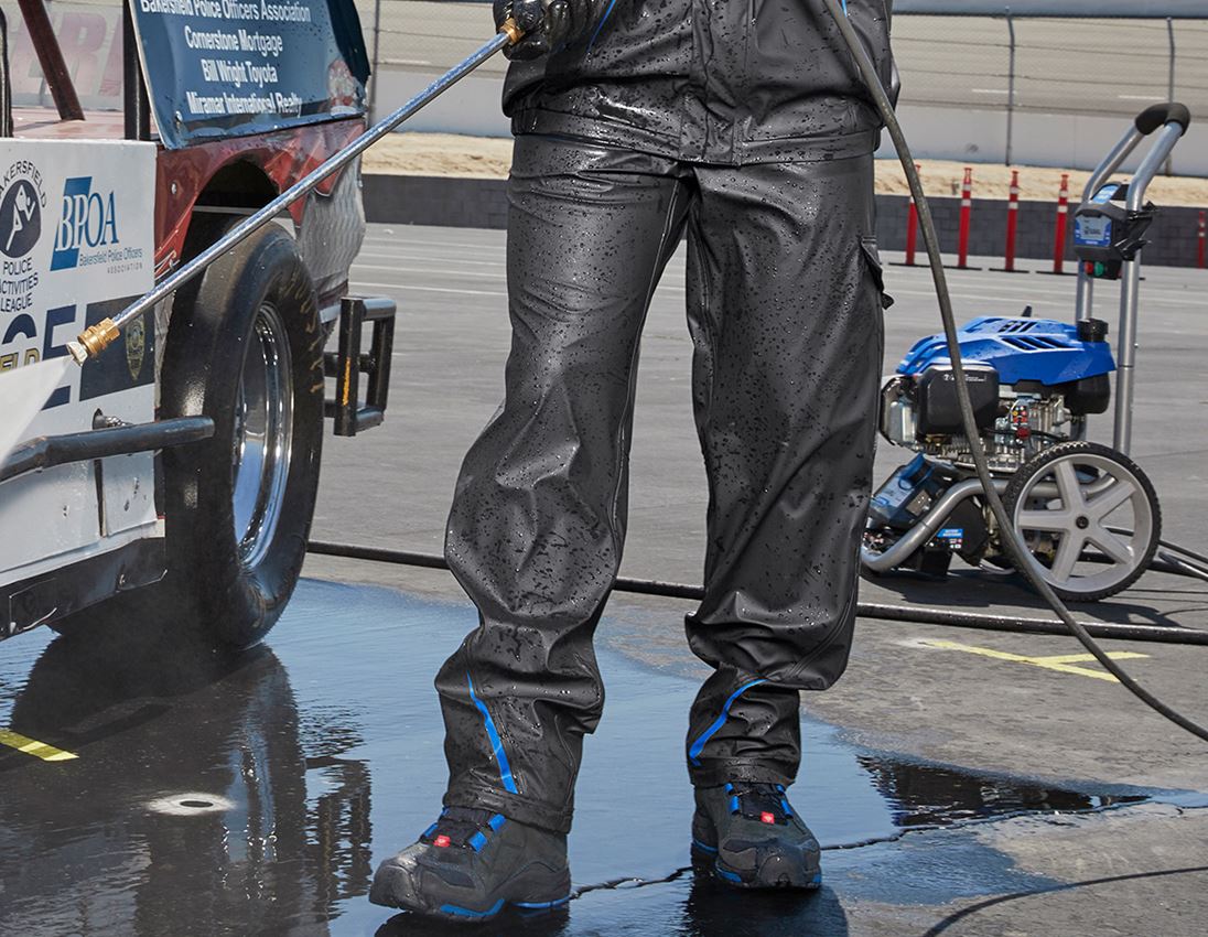 Topics: Rain trousers e.s.motion 2020 superflex + graphite/gentianblue 2