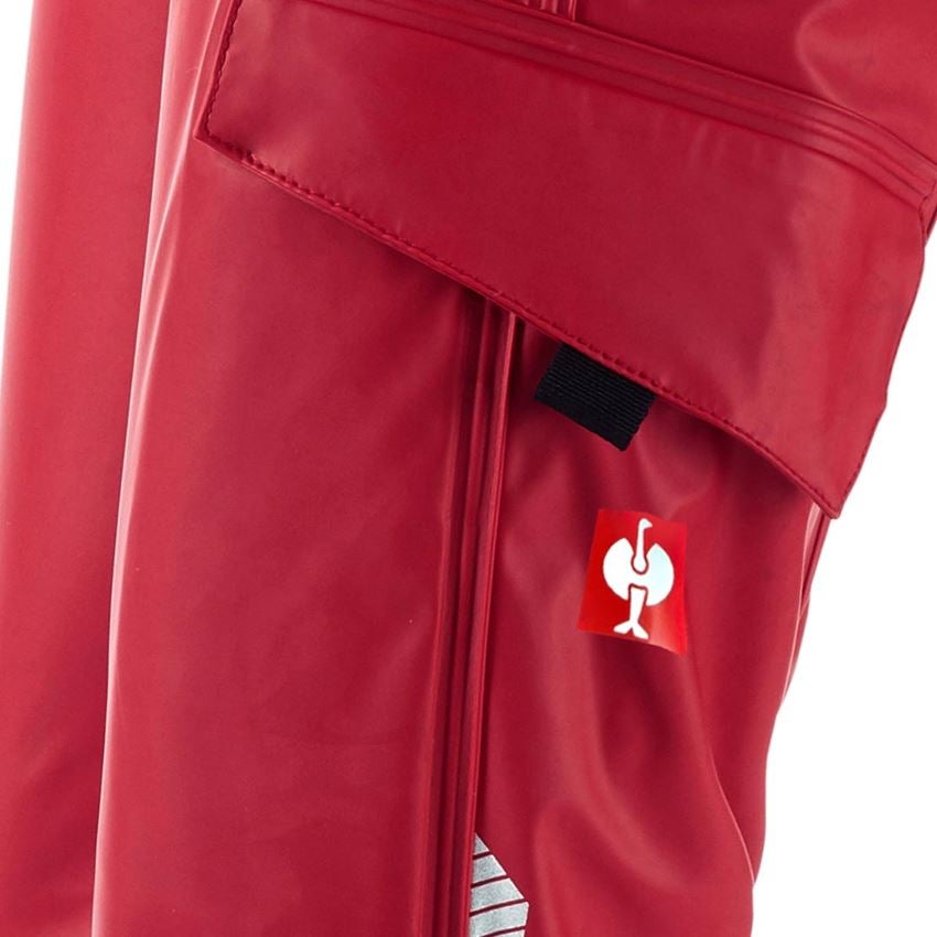 Topics: Rain trousers e.s.motion 2020 superflex,children's + fiery red/high-vis yellow 2