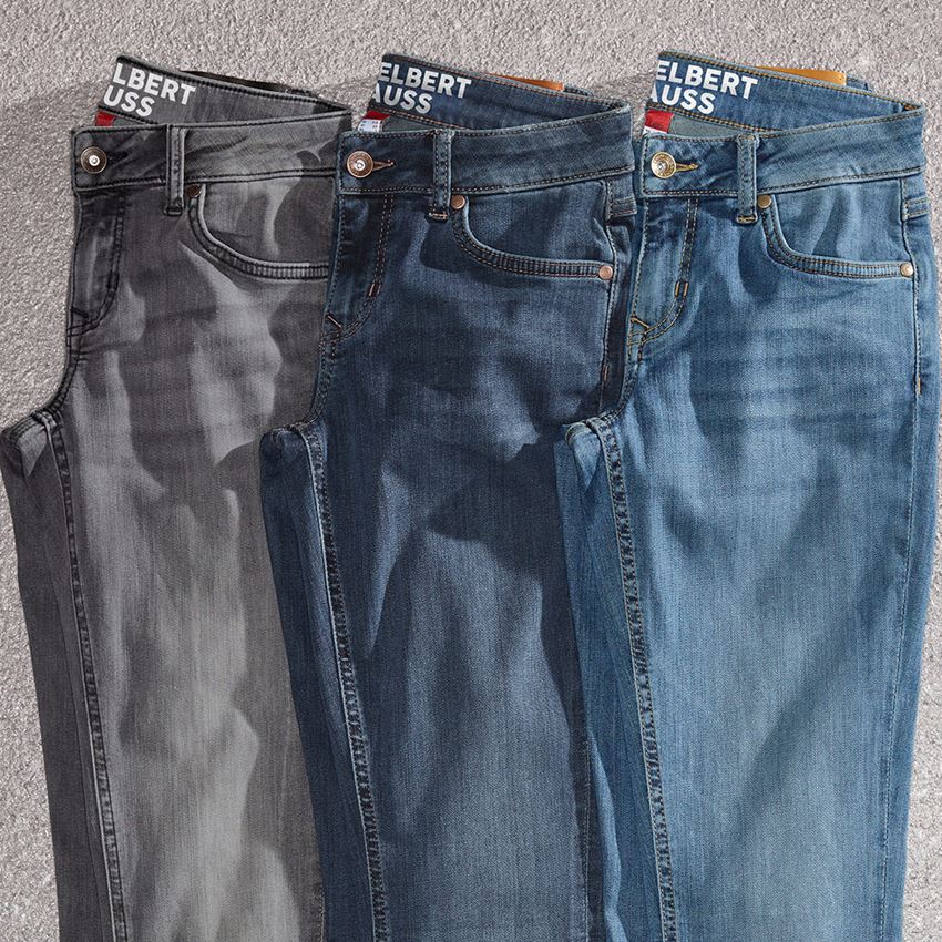 Work Trousers: e.s. 5-pocket stretch jeans, ladies' + graphitewashed 2