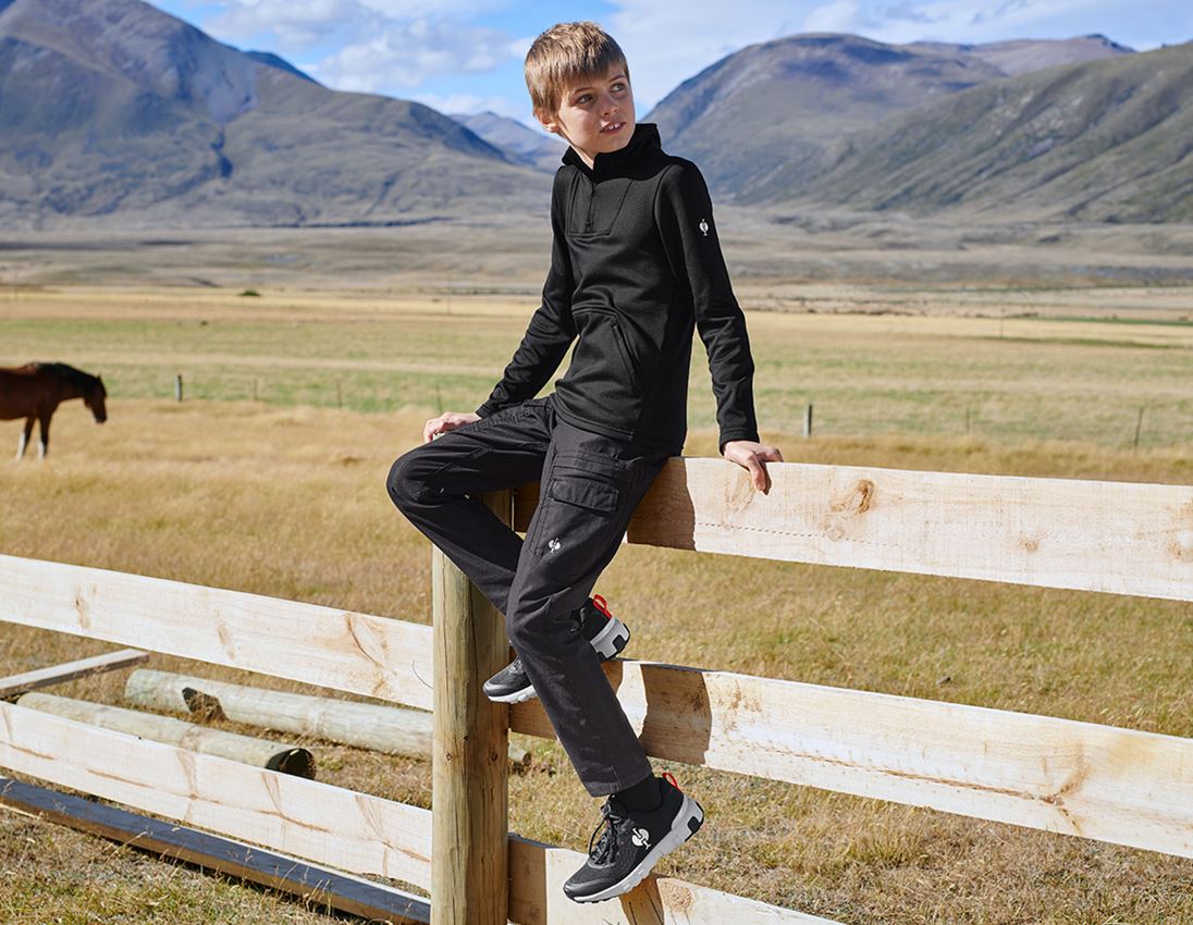 Trousers: Trousers e.s.concrete solid, children's + black 1