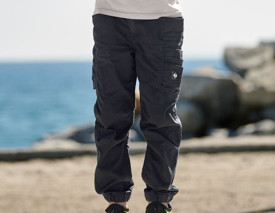 Trousers: Cargo trousers e.s.motion ten summer, children's + black
