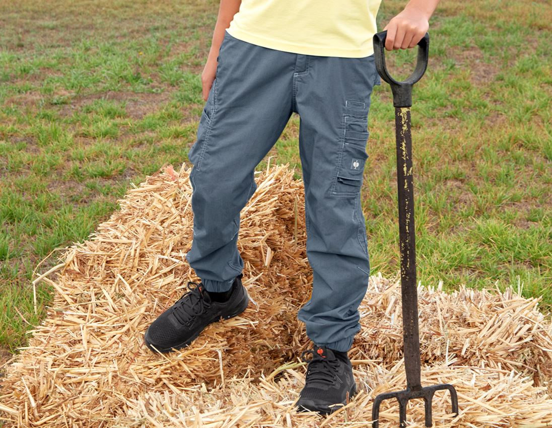 Trousers: Cargo trousers e.s.motion ten summer, children's + smokeblue