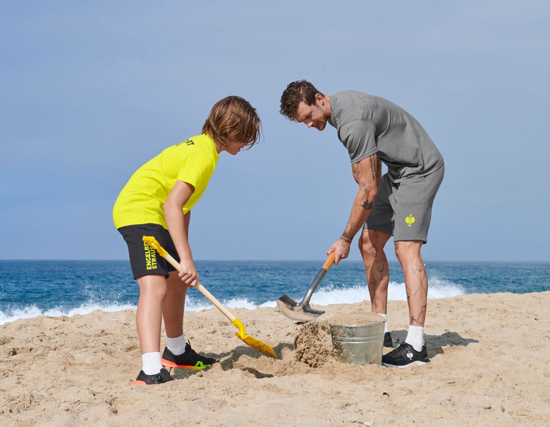 Accessories: Sweat short light e.s.trail, children's + black/acid yellow 3