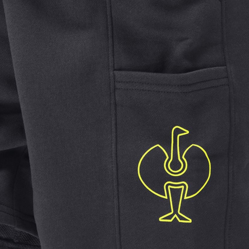 Accessories: Sweat short light e.s.trail, children's + black/acid yellow 2