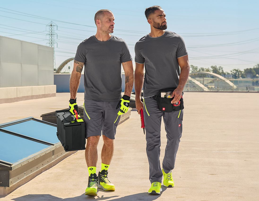 Work Trousers: Multipocket trousers e.s.ambition + anthracite/high-vis yellow 4