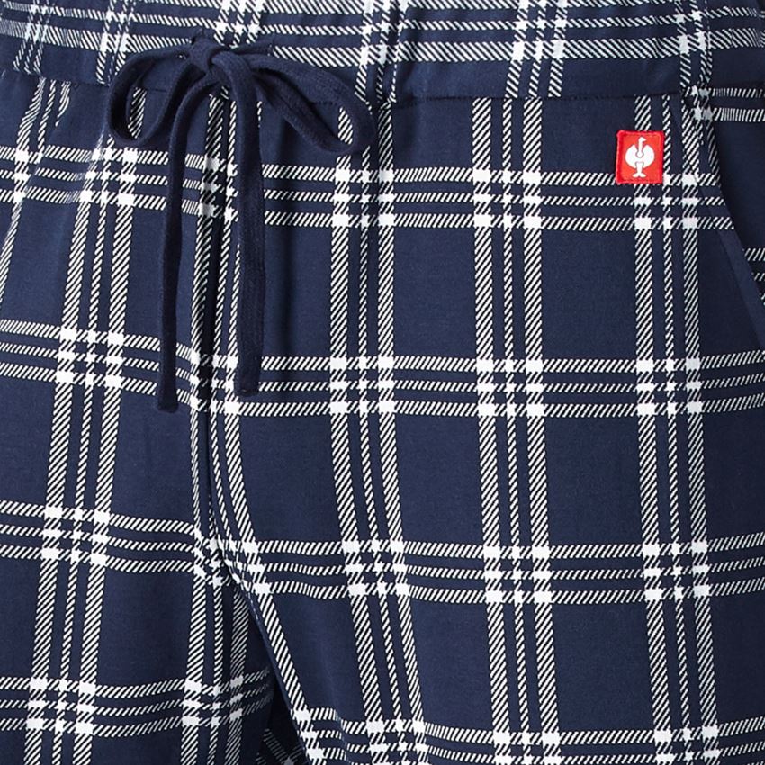 Accessories: e.s. Checkered Pyjama Bottoms + deepblue/white 2