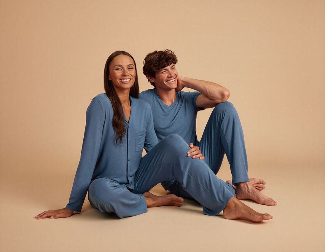 Tilbehør: e.s. Modal pyjamasbukser, damer + nordicblå 1