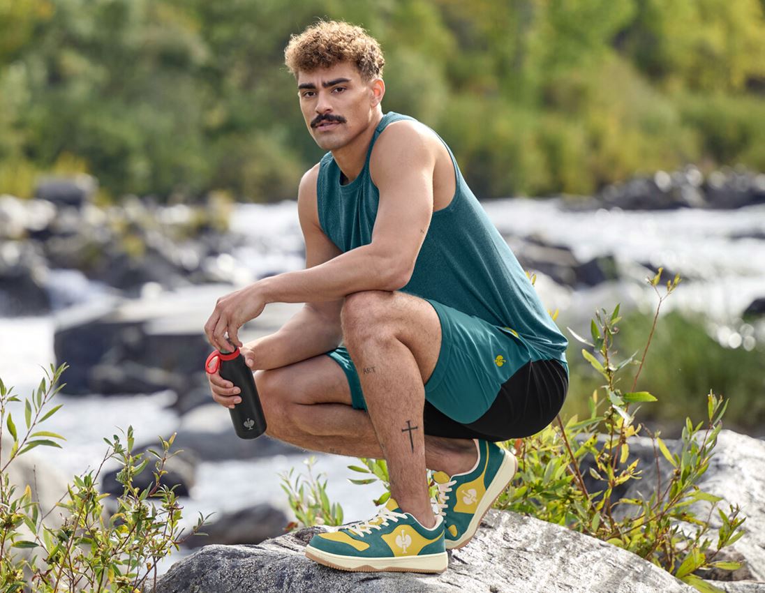 Arbejdsbukser: Zip-off-funktionsbukser e.s.trail + smaragdgrøn/kromgul 3