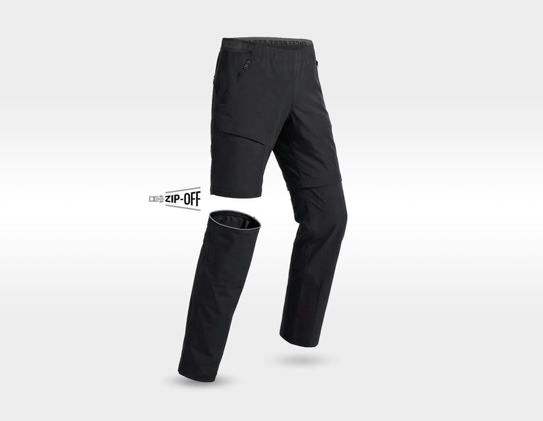 Arbejdsbukser: Zip-off-funktionsbukser e.s.trail + sort 5