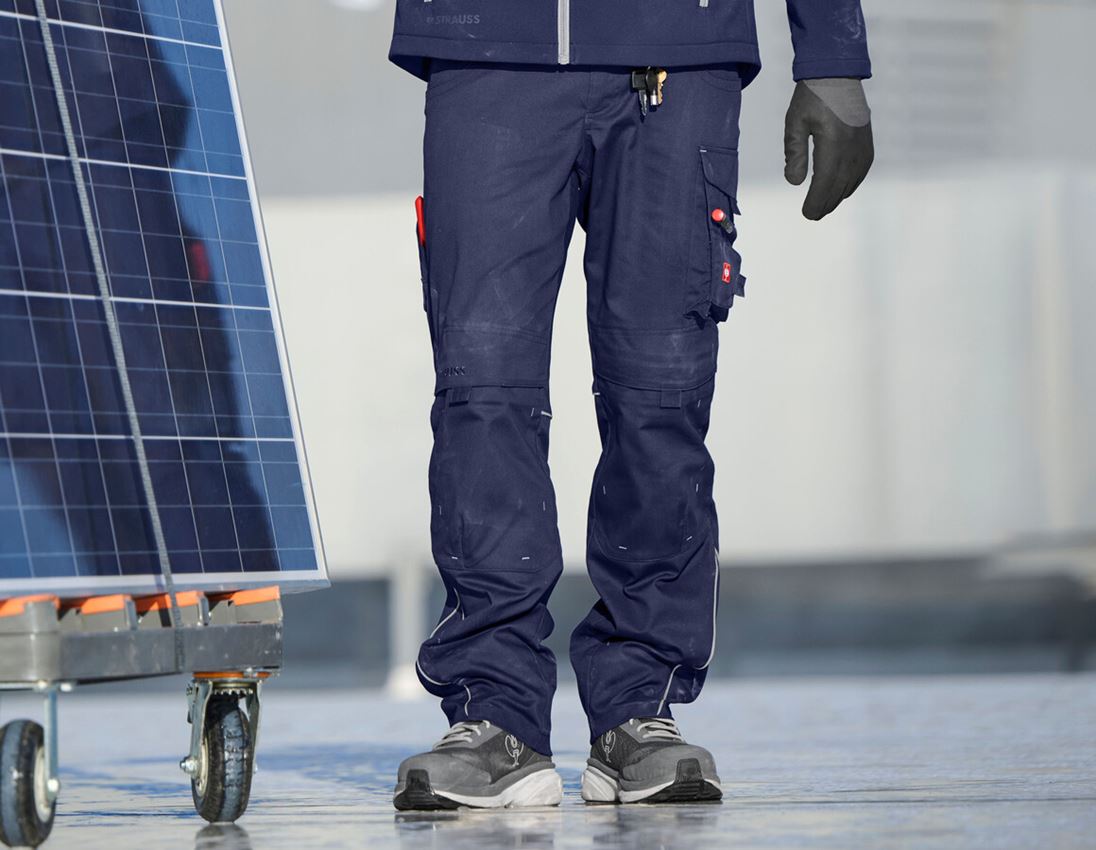 Work Trousers: Winter trousers e.s.line.core + navy/platinum