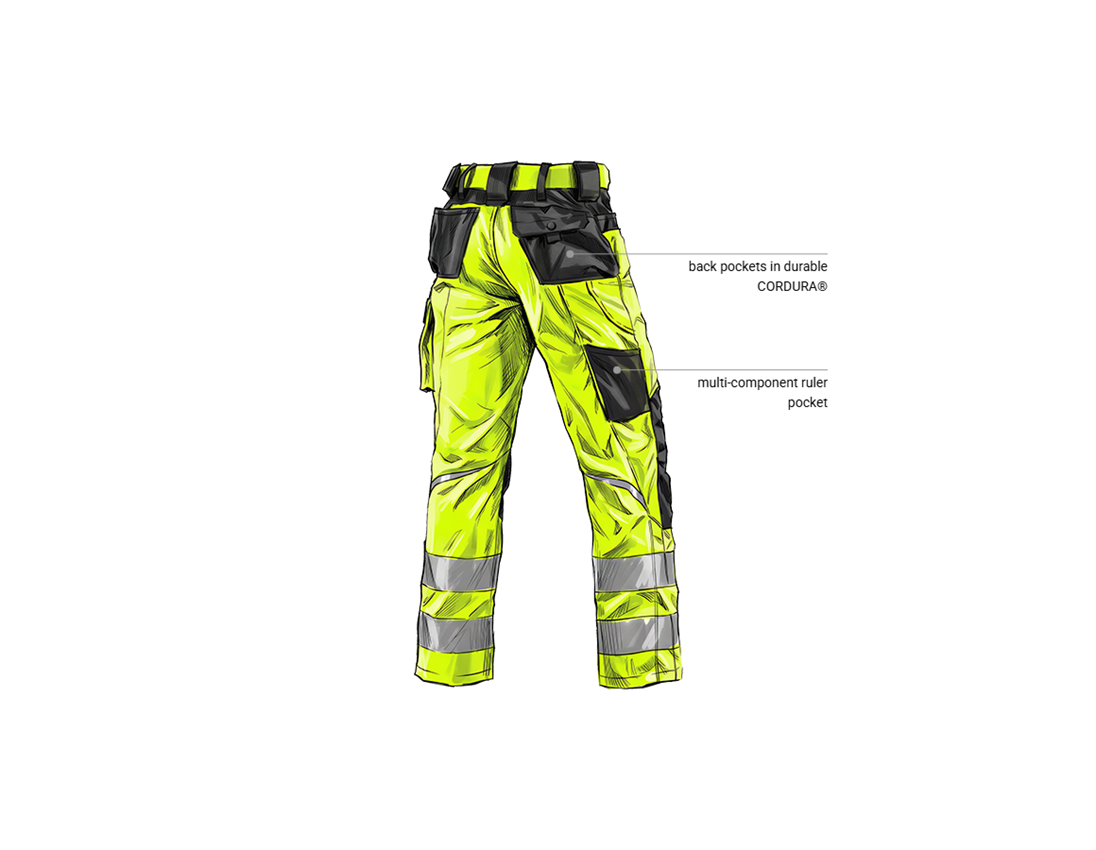 Topics: High-vis trousers e.s.motion + high-vis yellow/anthracite 2