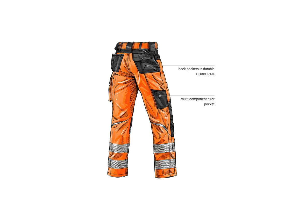 Topics: High-vis trousers e.s.motion + high-vis orange/anthracite 2