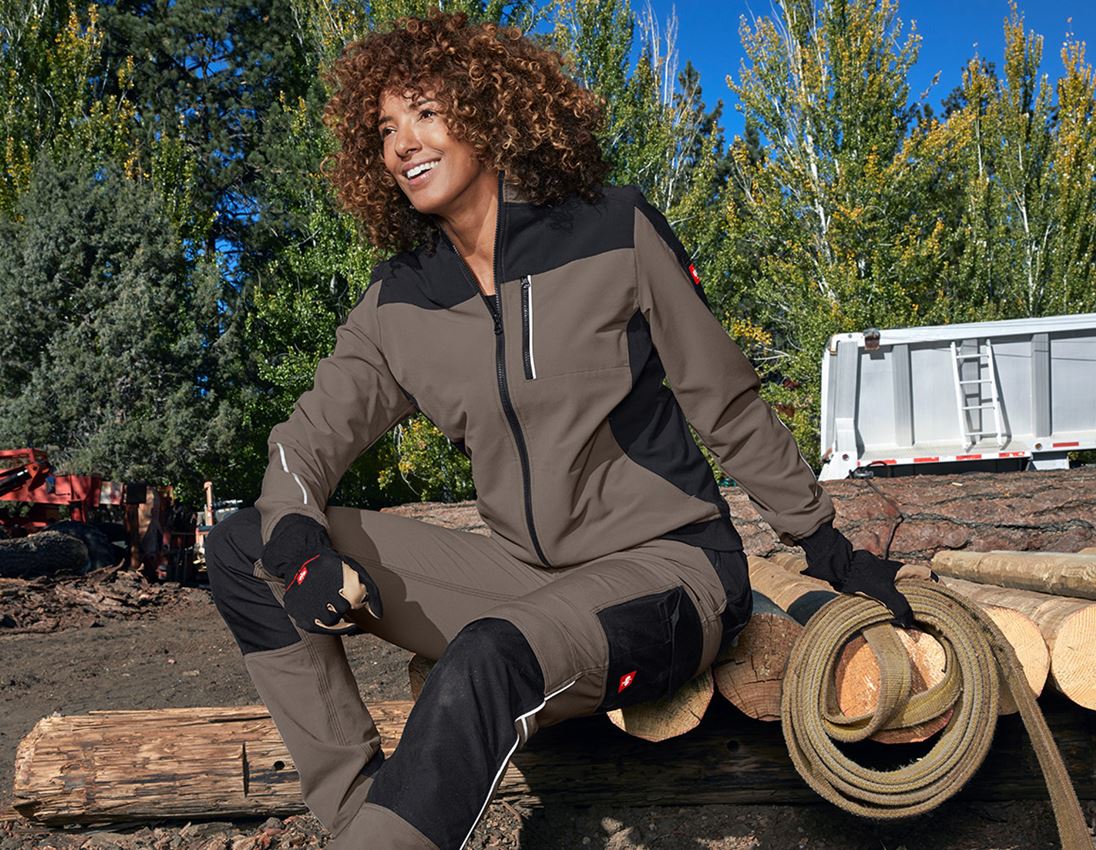 Arbejdsjakker: Funktionsbundjakke e.s.dynashield, damer + sten/sort