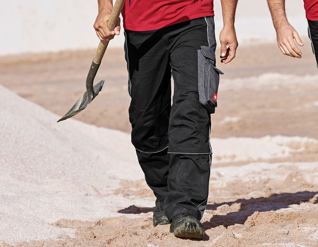 Emner: Zip-off arbejdsbukser e.s.active + sort/antracit