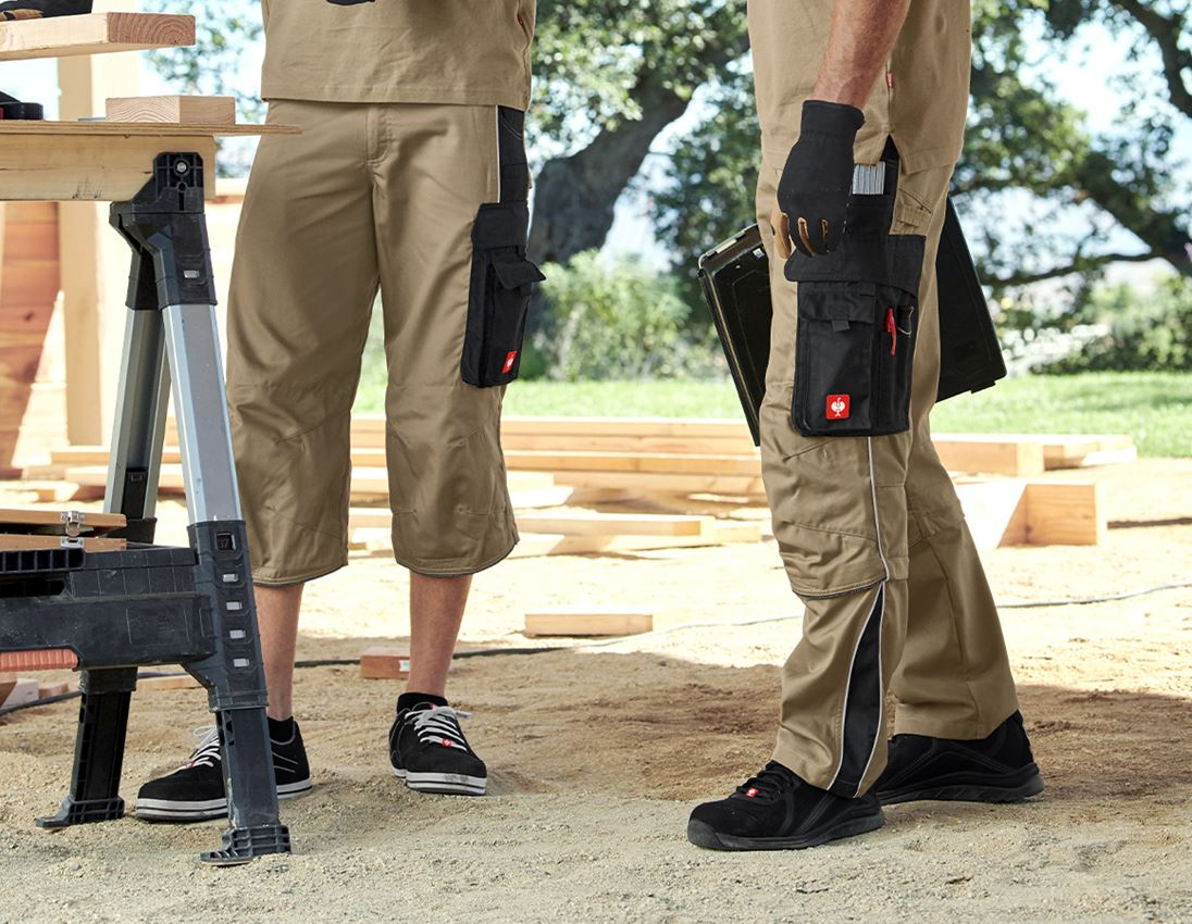 Emner: Zip-off arbejdsbukser e.s.active + kaki/sort 2