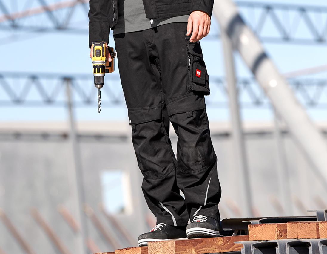 Work Trousers: Trousers e.s.motion + black