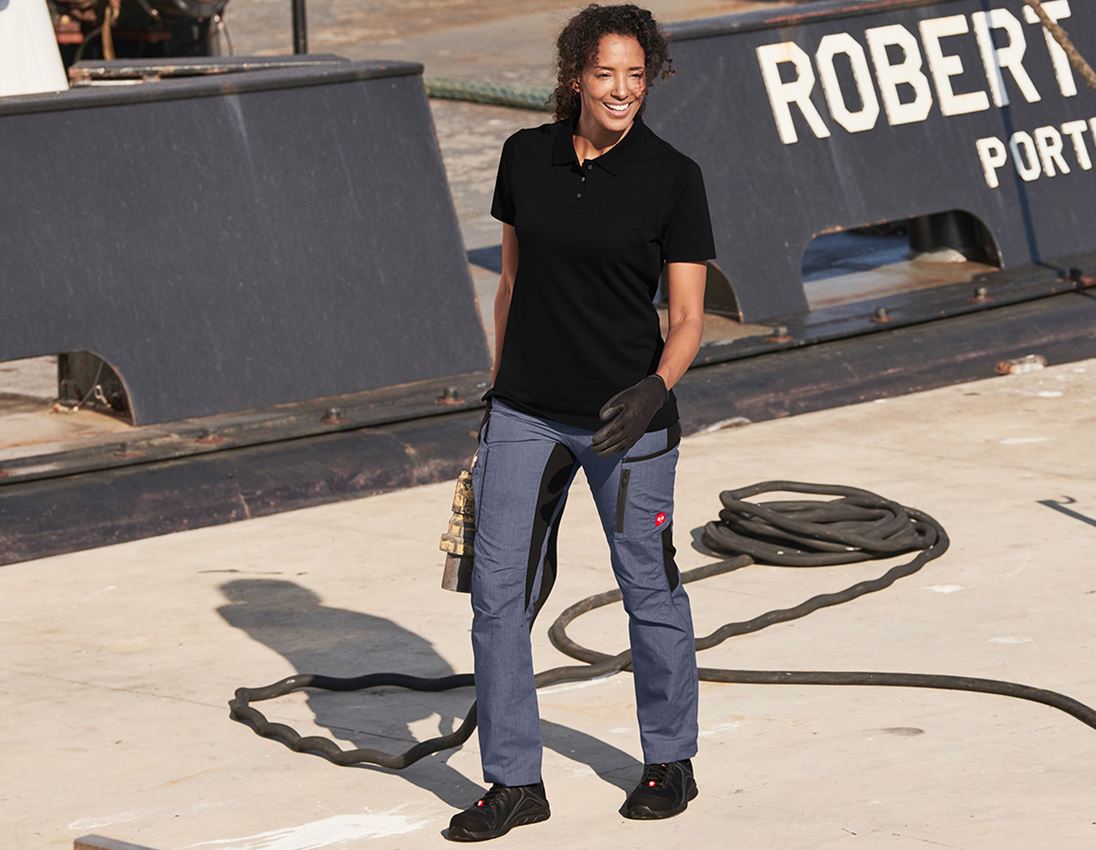 Arbejdsbukser: Damebukser e.s.vision + pacific melange/sort 1