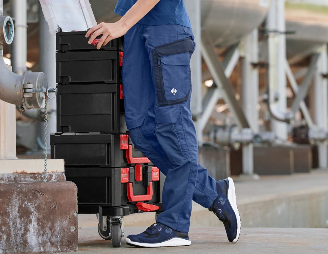 Topics: Trousers e.s.concrete light, ladies' + alkaliblue/deepblue