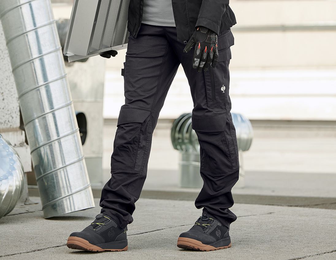 Work Trousers: Trousers e.s.concrete light, ladies' + black 1