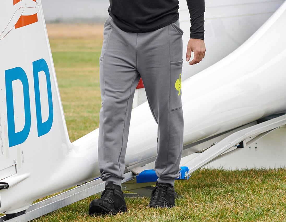 Arbejdsbukser: Sweatpants e.s.trail + basaltgrå/syregul