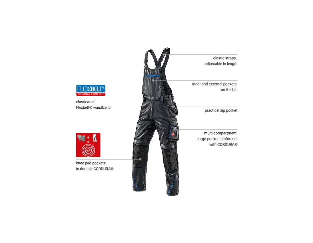 Topics: Bib & brace e.s.motion 2020 + graphite/gentianblue 1
