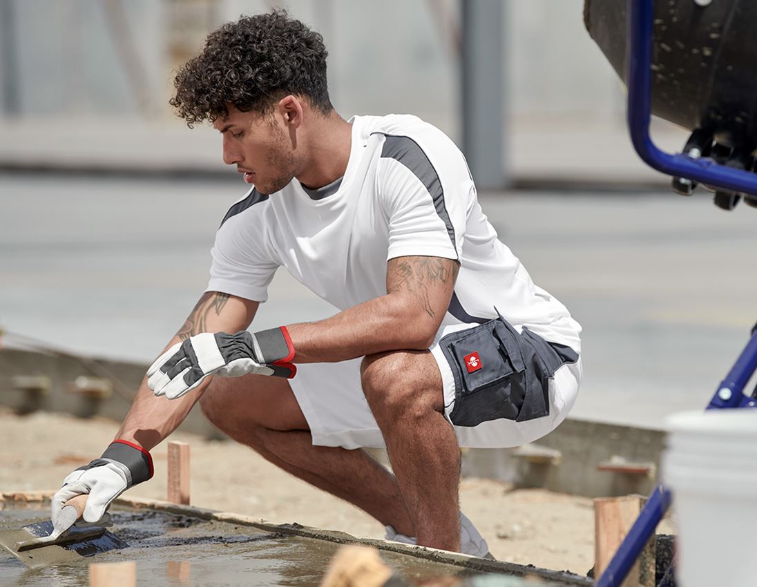 Work Trousers: Shorts e.s.active + white/grey 1