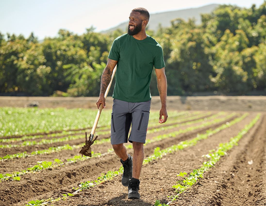 Work Trousers: Shorts e.s.vision stretch, men's + grey/black 2