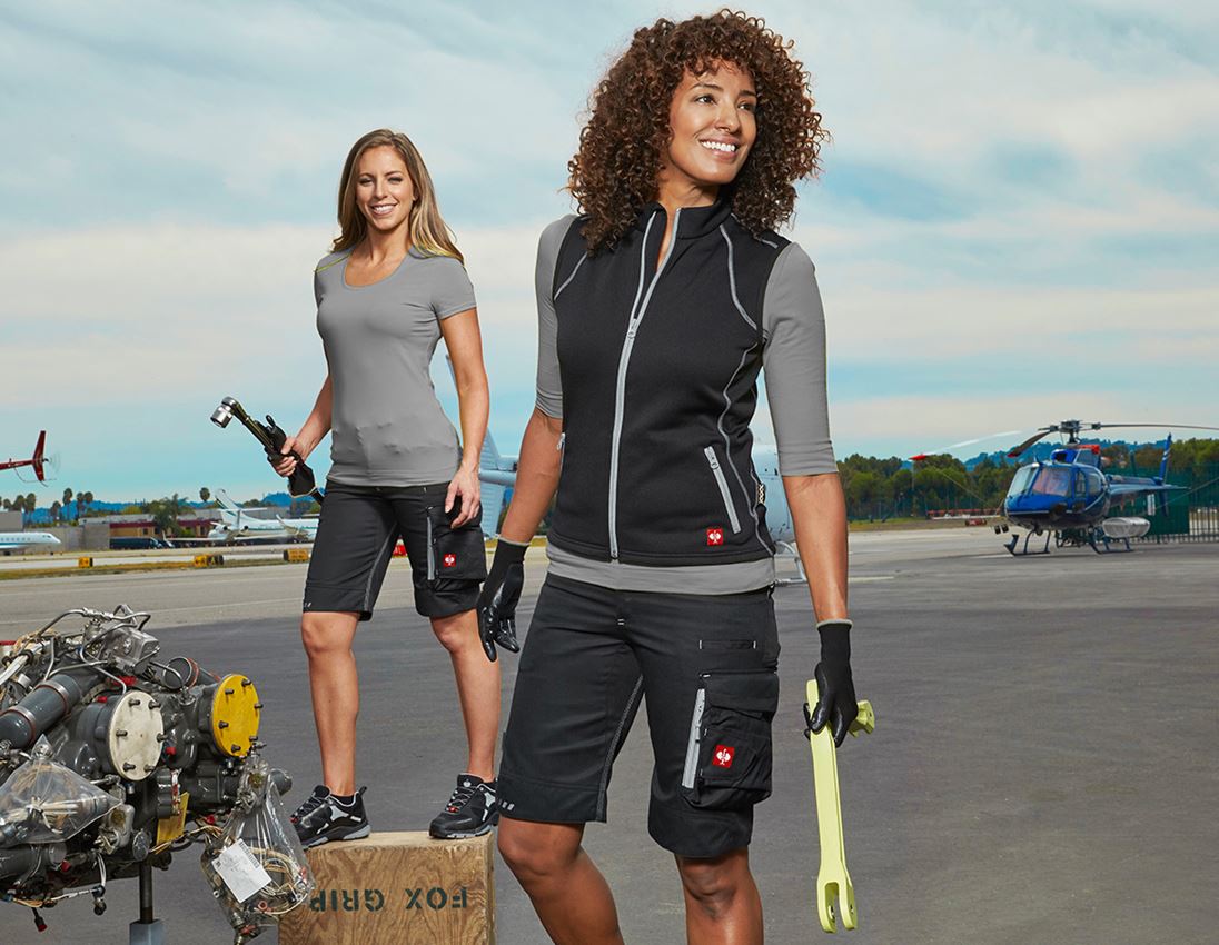 Work Trousers: Shorts e.s.motion 2020, ladies' + black/platinum 1