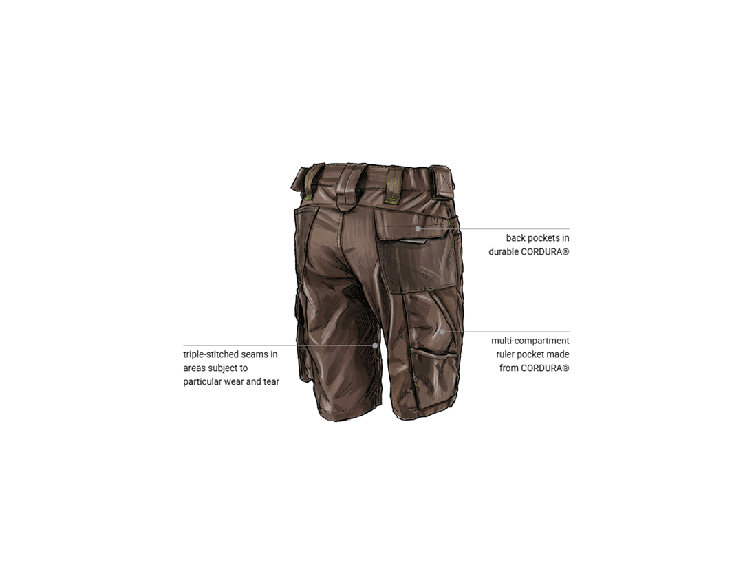Painters | Decorators | Plasterers: Shorts e.s.motion 2020, ladies' + chestnut/seagreen 2